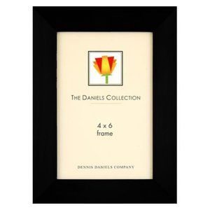 Dennis Daniels 4"x6" Ebony (Black) W48 Thick Wood Photo Frame #W4804E New in Box